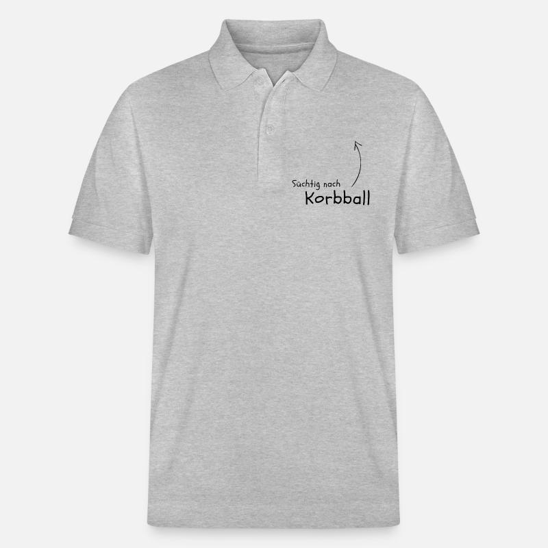 Süchtig nach Korbball - Stanley/Stella Unisex Bio-Poloshirt PREPSTER - Grau meliert