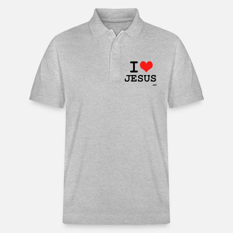 jesus - Stanley/Stella Unisex Bio-Poloshirt PREPSTER - Grau meliert