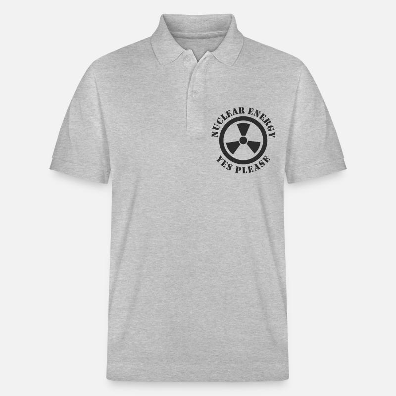 Kernenergie, Ja bitte, Atomkraft - Stanley/Stella Unisex Bio-Poloshirt PREPSTER - Grau meliert