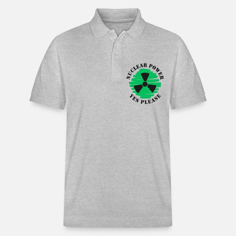 Atomkraft, Ja bitte, Kernenergie - Stanley/Stella Unisex Bio-Poloshirt PREPSTER - Grau meliert