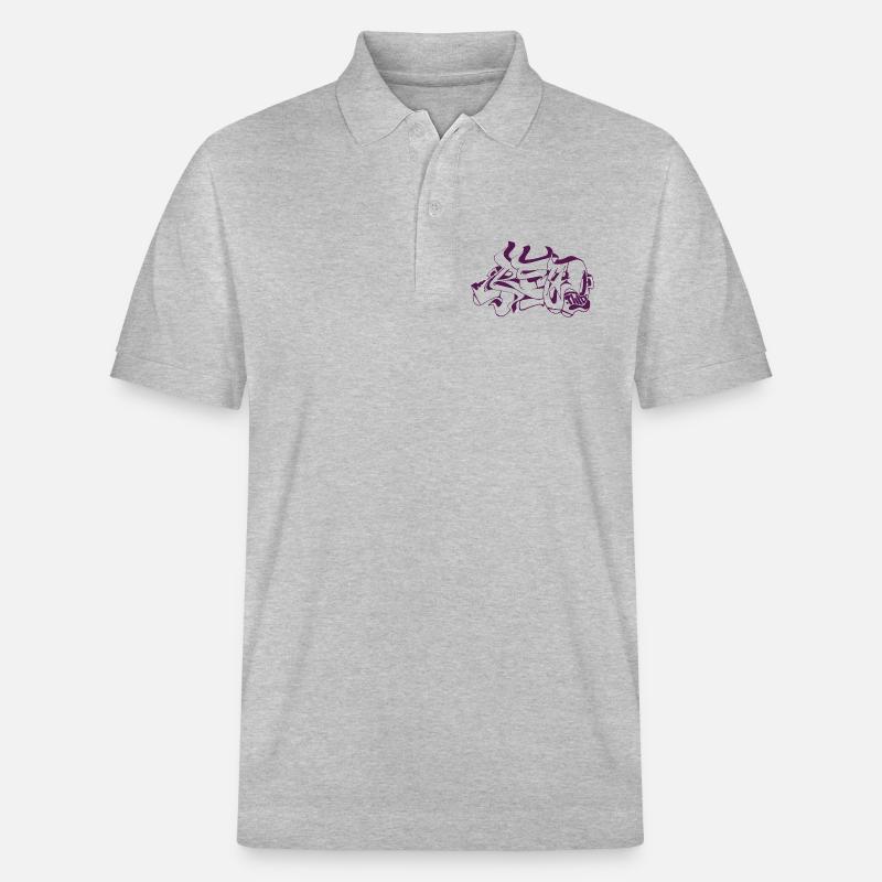 Conception de graffiti abstrait - Polo PREPSTER bio Stanley/Stella Unisexe - gris chiné