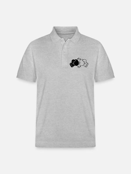 Boxboxhandschuhe Kontakt mit Blitz - Stanley/Stella Unisex Bio-Poloshirt PREPSTER - Grau meliert