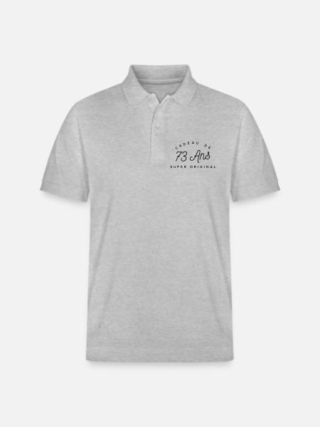 Cadeau 73 ans - Polo PREPSTER bio Stanley/Stella Unisexe - gris chiné