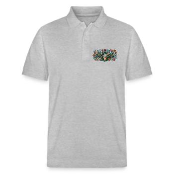 Hobbyhandwerker Macherhand: Werkzeuge Blütenkunst - Stanley/Stella Unisex Bio-Poloshirt PREPSTER - Grau meliert - Vorne - Roxy (174cm) & Andy (188cm)