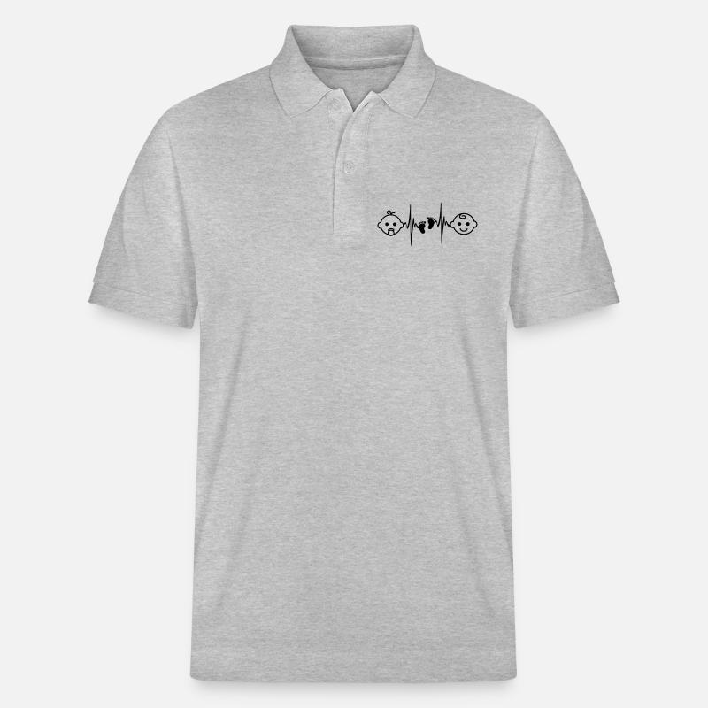 Baby Mädchen oder Junge - Stanley/Stella Unisex Bio-Poloshirt PREPSTER - Grau meliert