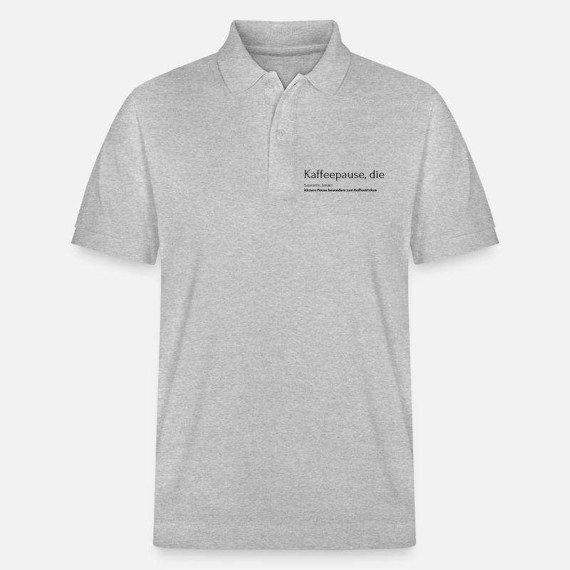 Kaffeepause, die - Stanley/Stella Unisex Bio-Poloshirt PREPSTER - Grau meliert