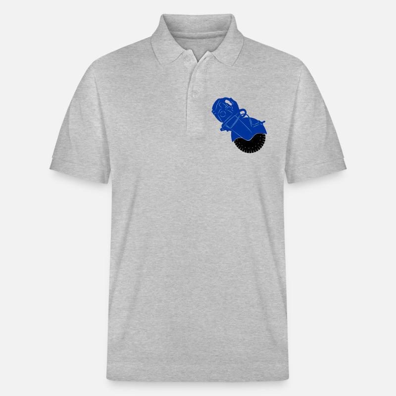 Pflastersteinsäge oder Steinsägemaschine - Stanley/Stella Unisex Bio-Poloshirt PREPSTER - Grau meliert