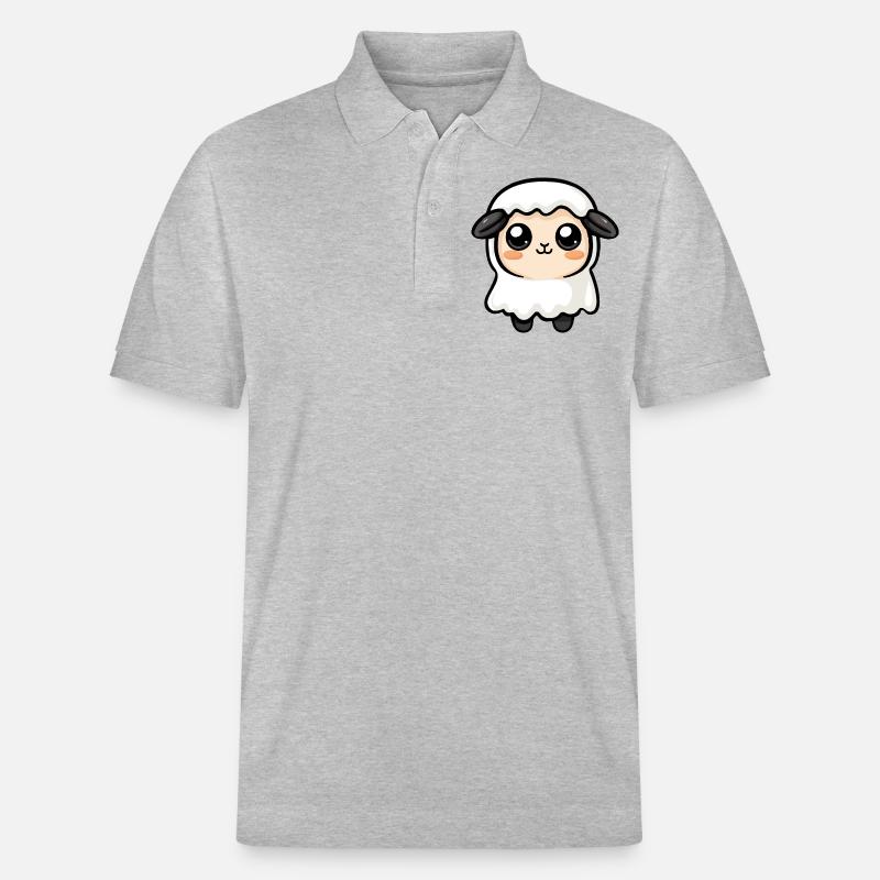 Schaf Halloween Comic Geist - Stanley/Stella Unisex Bio-Poloshirt PREPSTER - Grau meliert