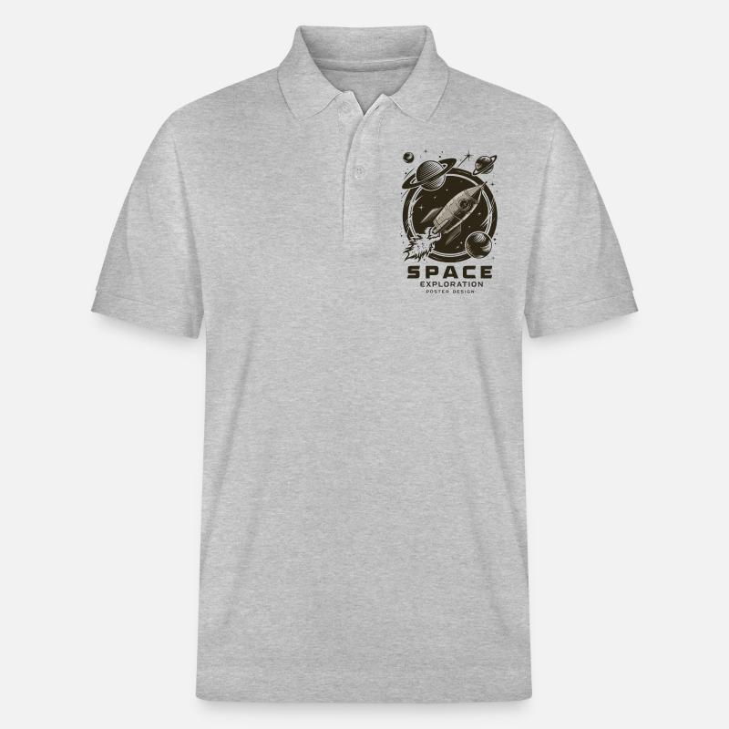 Aventure d’exploration spatiale - Polo PREPSTER bio Stanley/Stella Unisexe - gris chiné