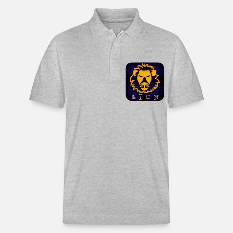 LION (Löwe) - Stanley/Stella Unisex Bio-Poloshirt PREPSTER - Grau meliert