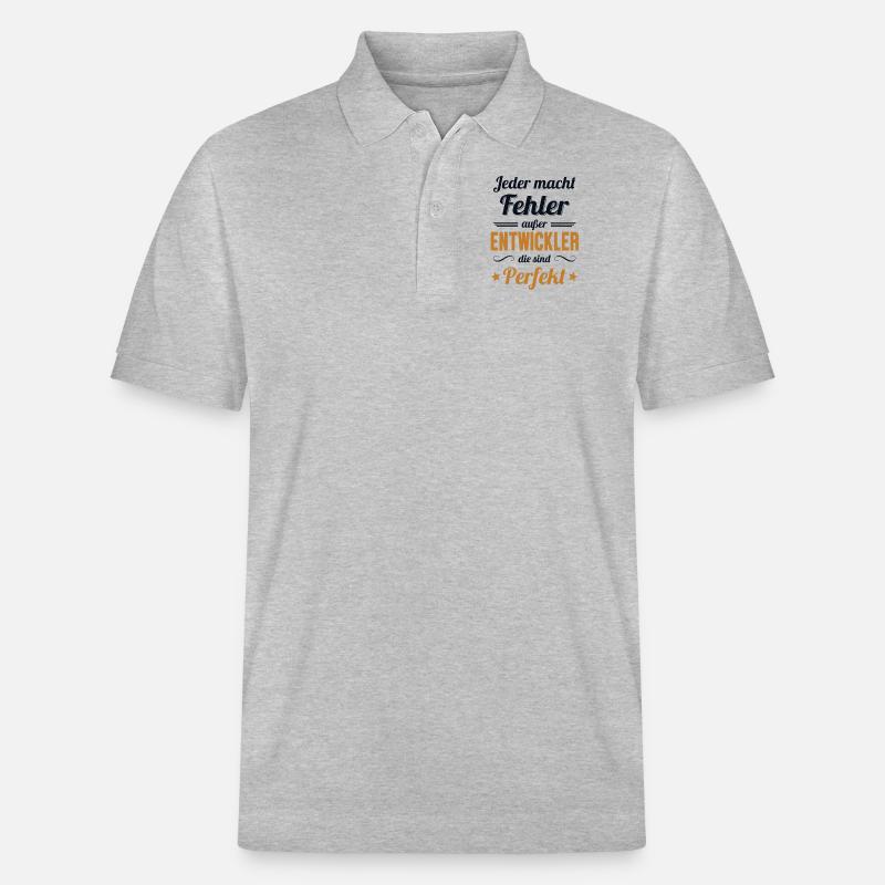 Entwickler Sind Perfekt Developer Coder - Stanley/Stella Unisex Bio-Poloshirt PREPSTER - Grau meliert