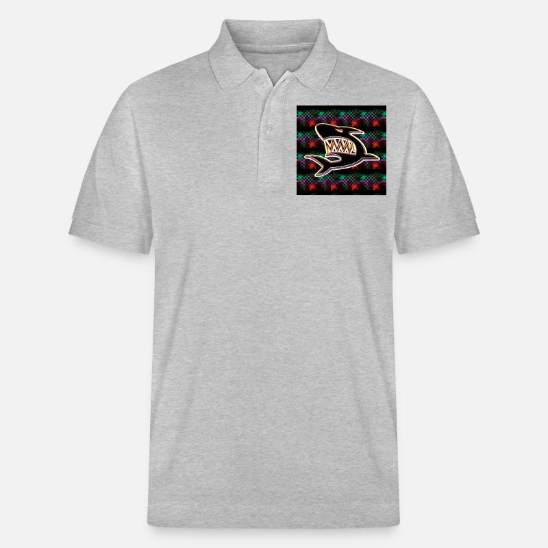 Requin (Un) - Image - 2023 - Polo PREPSTER bio Stanley/Stella Unisexe - gris chiné
