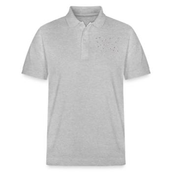 Eingeschlagene Nägel - Stanley/Stella Unisex Bio-Poloshirt PREPSTER - Grau meliert - Vorne - Roxy (174cm) & Andy (188cm)