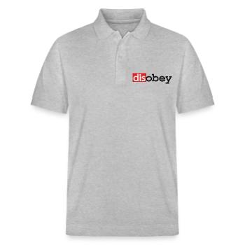 Nicht gehorchen Ungehorsam Disobey Aufstehen Elite - Stanley/Stella Unisex Bio-Poloshirt PREPSTER - Grau meliert - Vorne - Roxy (174cm) & Andy (188cm)