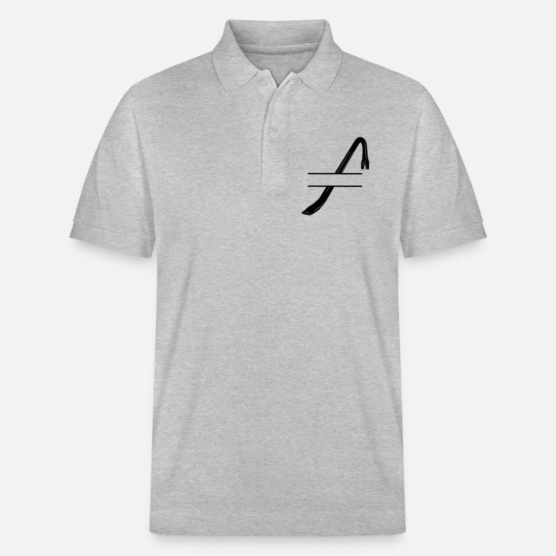 Einbruchslogo Brechstange oder Brechstange - Stanley/Stella Unisex Bio-Poloshirt PREPSTER - Grau meliert