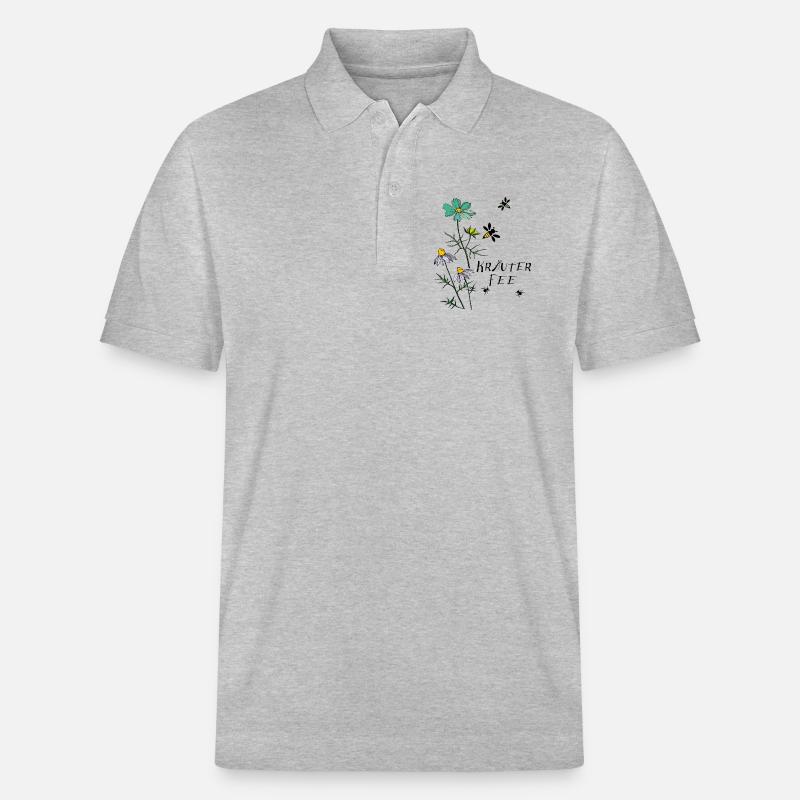 Herbe, Fée, Abeille, Fourmi - Polo PREPSTER bio Stanley/Stella Unisexe - gris chiné