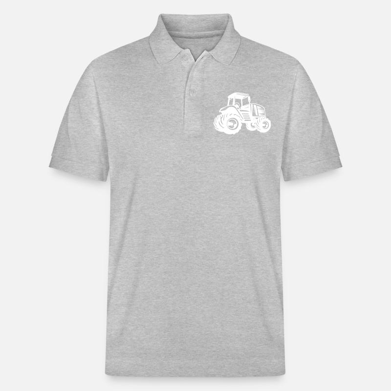 Traktor Symbol - Stanley/Stella Unisex Bio-Poloshirt PREPSTER - Grau meliert