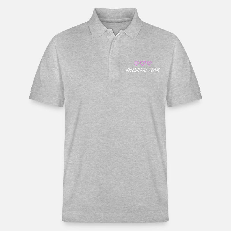 Coeurs d’équipe de mariage - Polo PREPSTER bio Stanley/Stella Unisexe - gris chiné