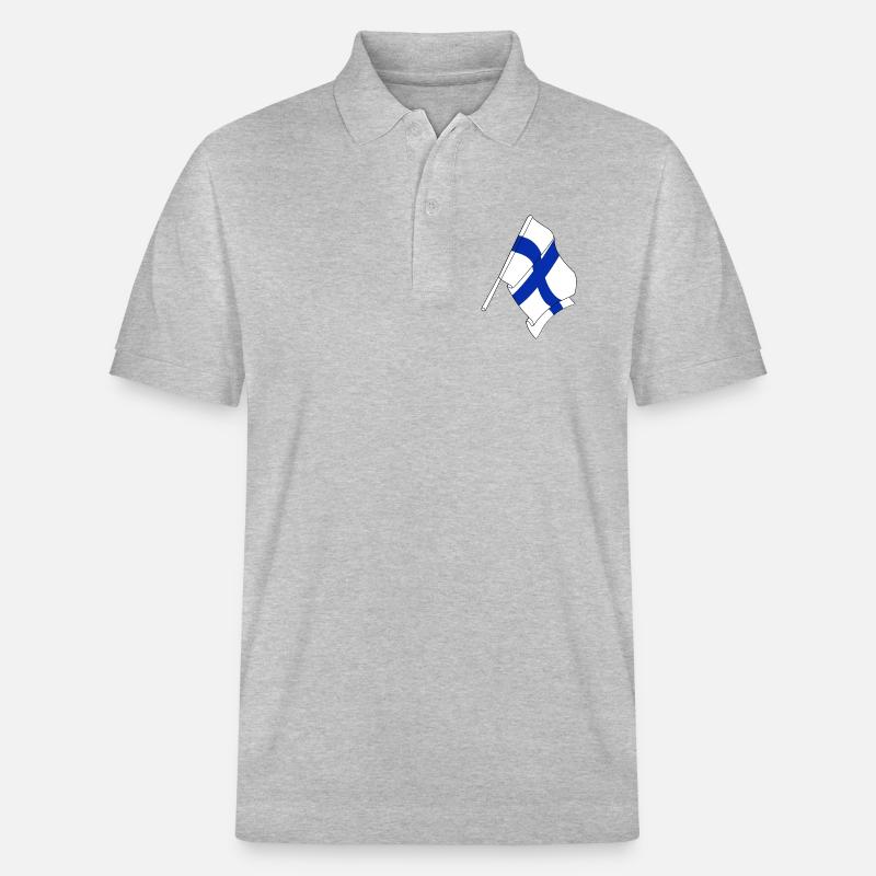 Drapeau de la Finlande - Polo PREPSTER bio Stanley/Stella Unisexe - gris chiné