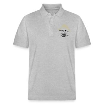 Honecker Vorwärts immer rückwärts nimmer, DDR - Stanley/Stella Unisex Bio-Poloshirt PREPSTER - Grau meliert - Vorne - Roxy (174cm) & Andy (188cm)