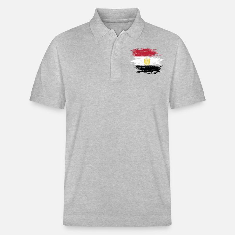 Drapeau égyptien utilisé - Polo PREPSTER bio Stanley/Stella Unisexe - gris chiné