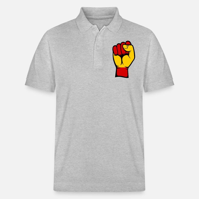 Spanien Flagge Faust - Stanley/Stella Unisex Bio-Poloshirt PREPSTER - Grau meliert