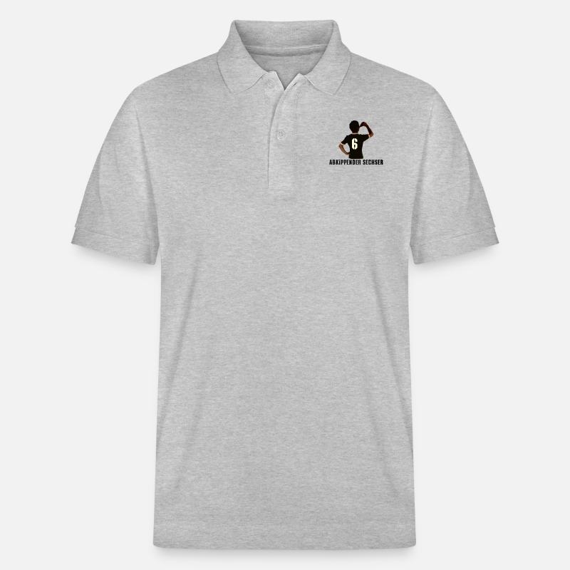 Abkippender Sechser 1 - Stanley/Stella Unisex Bio-Poloshirt PREPSTER - Grau meliert