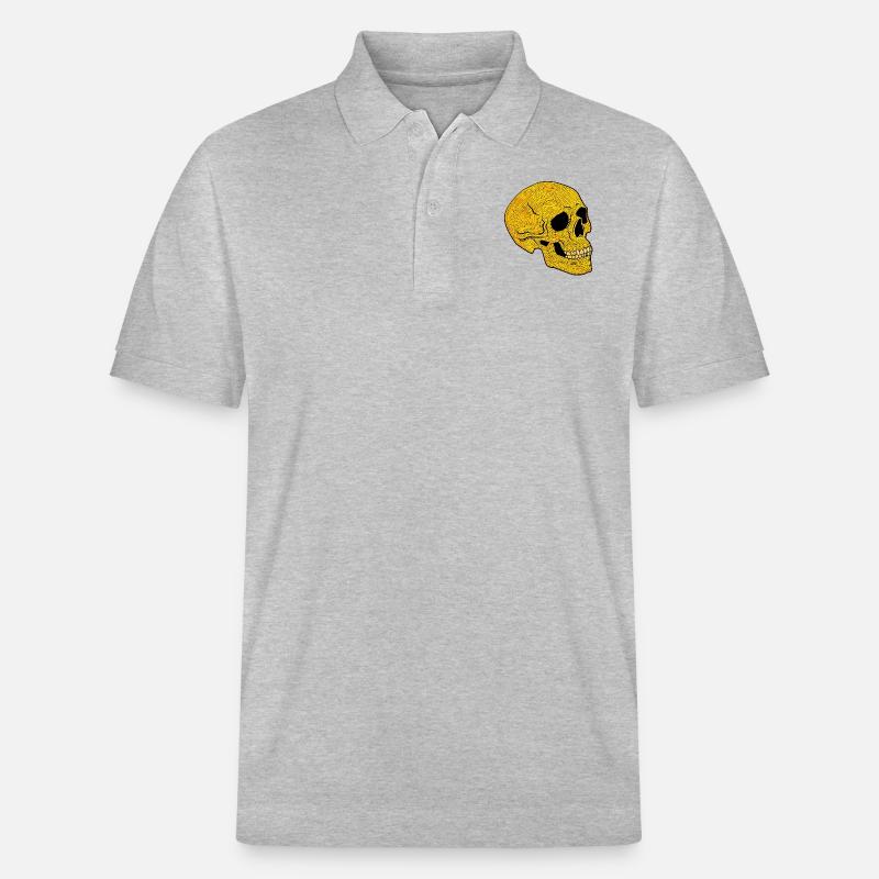 YellowSkull - Stanley/Stella Unisex Bio-Poloshirt PREPSTER - Grau meliert