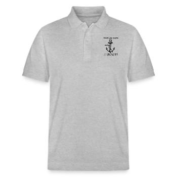 Ich bin kein Seemann - Stanley/Stella Unisex Bio-Poloshirt PREPSTER - Grau meliert - Vorne - Roxy (174cm) & Andy (188cm)