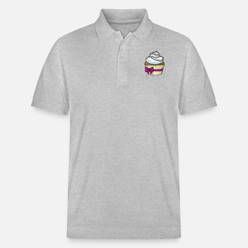 Petit gâteau comique doux - Polo PREPSTER bio Stanley/Stella Unisexe - gris chiné