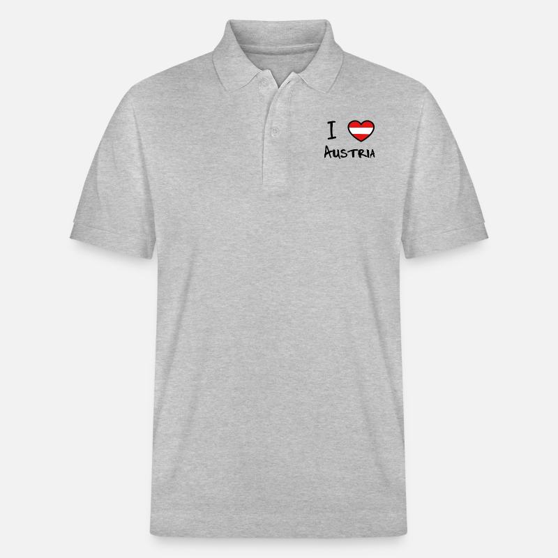 Austria - Stanley/Stella Unisex Bio-Poloshirt PREPSTER - Grau meliert