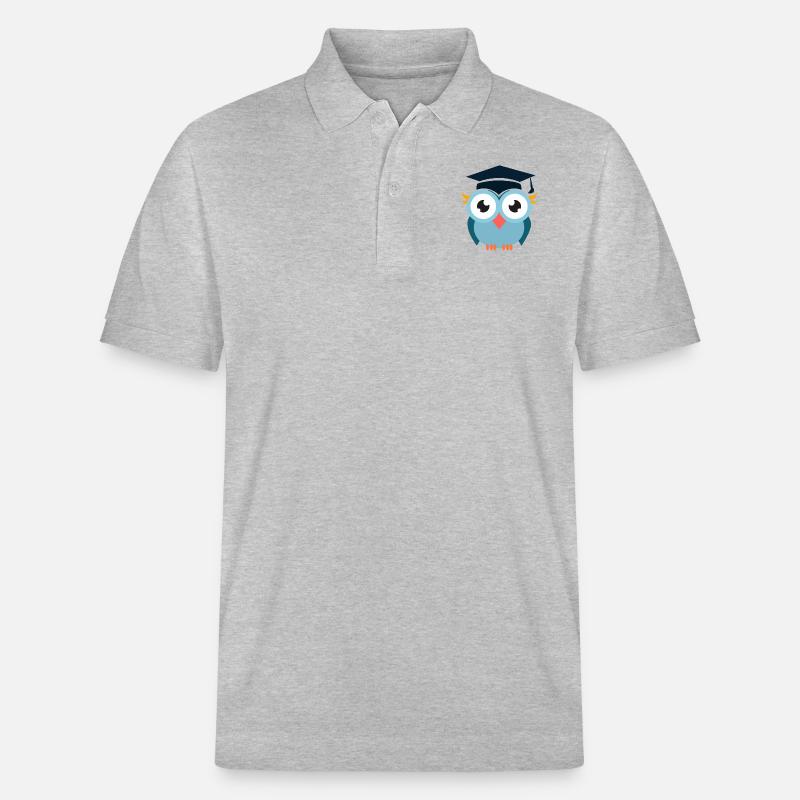 Eule - Stanley/Stella Unisex Bio-Poloshirt PREPSTER - Grau meliert