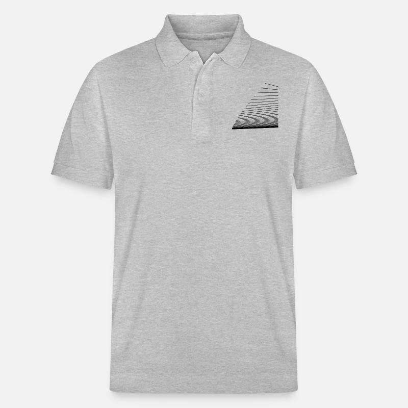 Lignes voile (noir) - Polo PREPSTER bio Stanley/Stella Unisexe - gris chiné