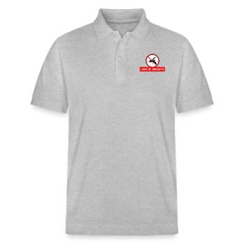 Ich hasse Wespen - Ich hasse Wespen - Stanley/Stella Unisex Bio-Poloshirt PREPSTER - Grau meliert - Vorne - Roxy (174cm) & Andy (188cm)
