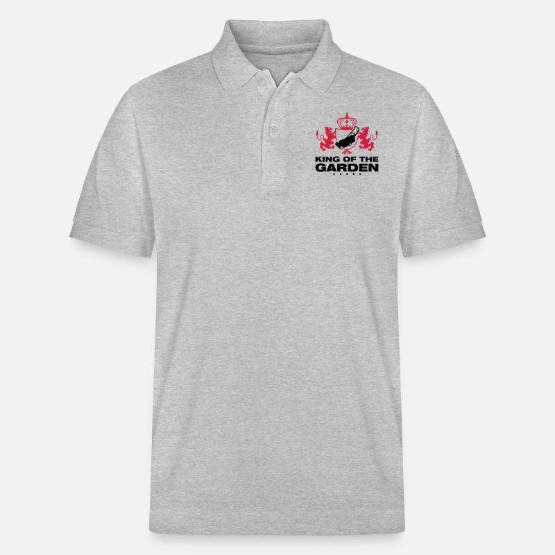 rasenmaeher_king_garden_t2 - Stanley/Stella Unisex Bio-Poloshirt PREPSTER - Grau meliert