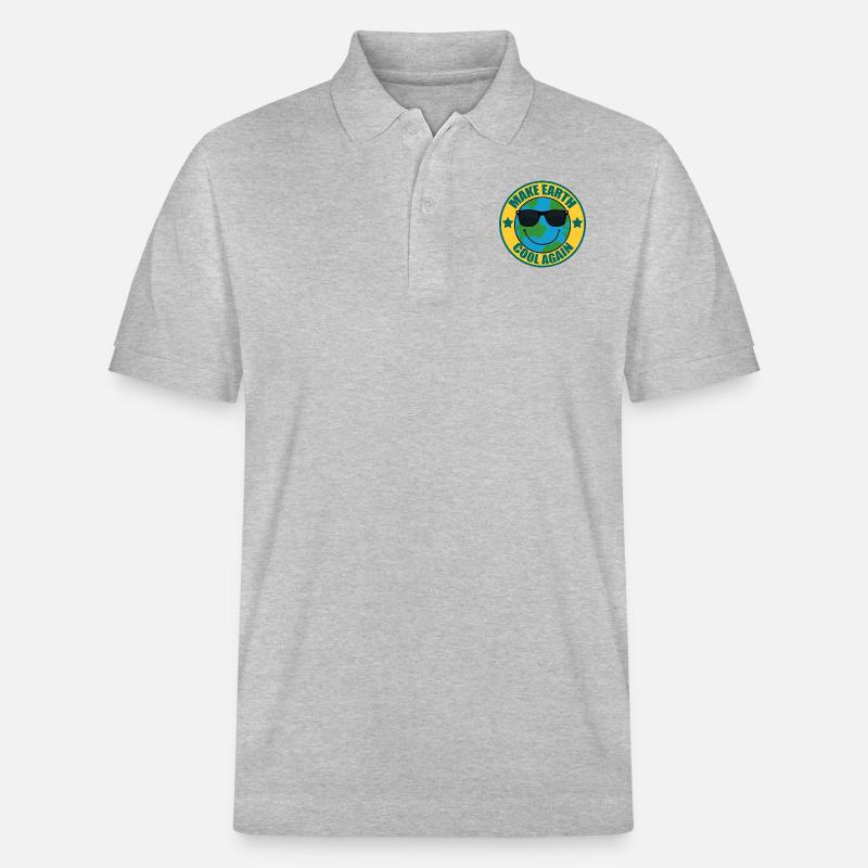 Make Earth cool again - Stanley/Stella Unisex Bio-Poloshirt PREPSTER - Grau meliert