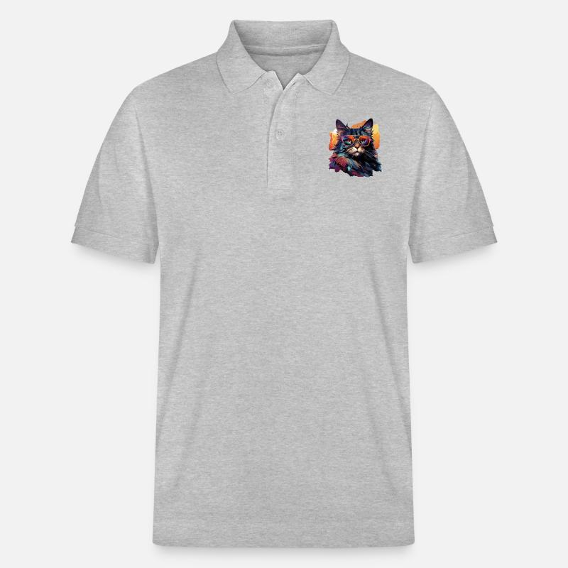 Chat - Polo PREPSTER bio Stanley/Stella Unisexe - gris chiné