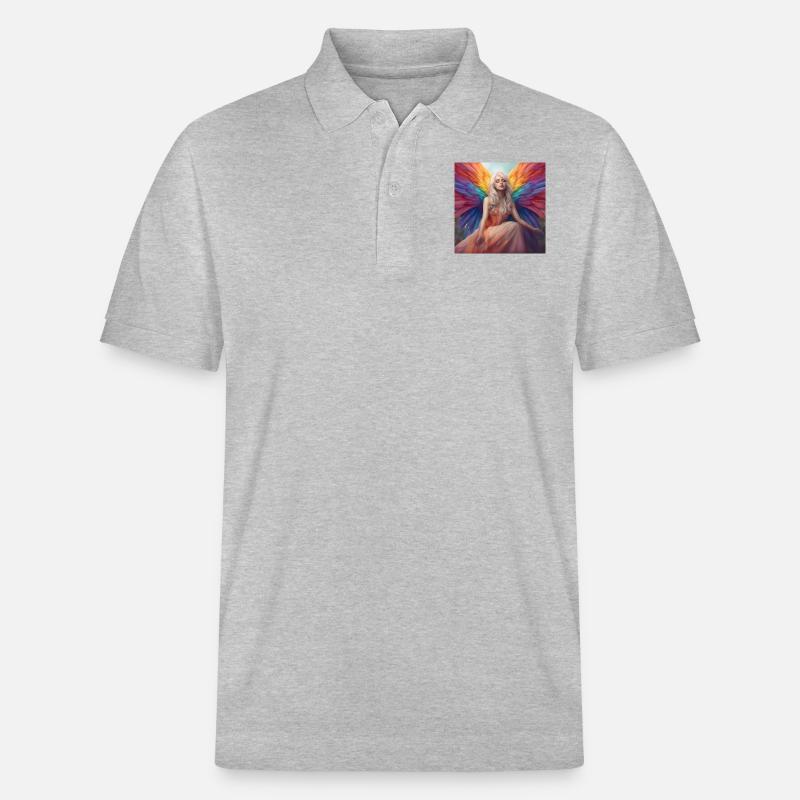 Rainbow Elf 4 - Stanley/Stella Unisex Bio-Poloshirt PREPSTER - Grau meliert
