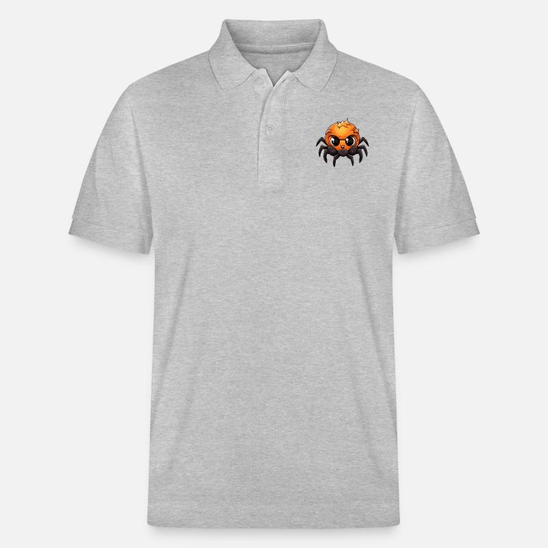 Baby Spinne Halloween Cartoon - Stanley/Stella Unisex Bio-Poloshirt PREPSTER - Grau meliert