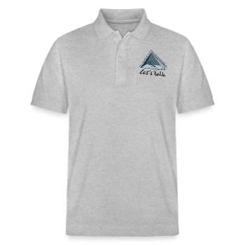 Pyramid Tomb Technology Transcendence - Police sombre - Polo PREPSTER bio Stanley/Stella Unisexe - gris chiné - Devant - Roxy (174cm) & Andy (188cm)