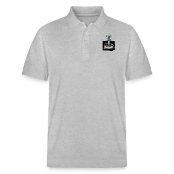 T-Shirts für Jazzliebhaber - Stanley/Stella Unisex Bio-Poloshirt PREPSTER - Grau meliert - Vorne - Roxy (174cm) & Andy (188cm)