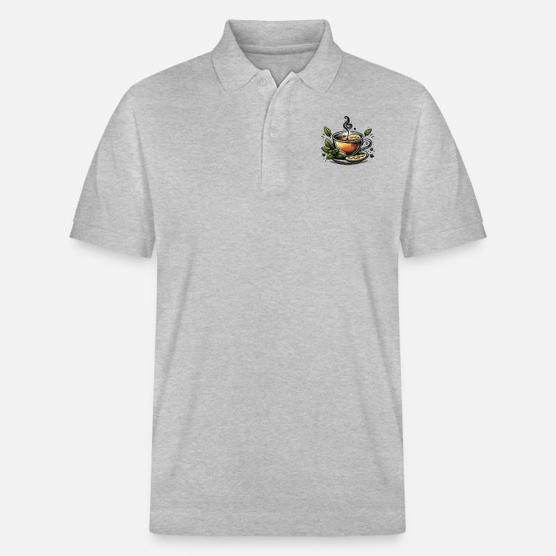 Tee - Stanley/Stella Unisex Bio-Poloshirt PREPSTER - Grau meliert