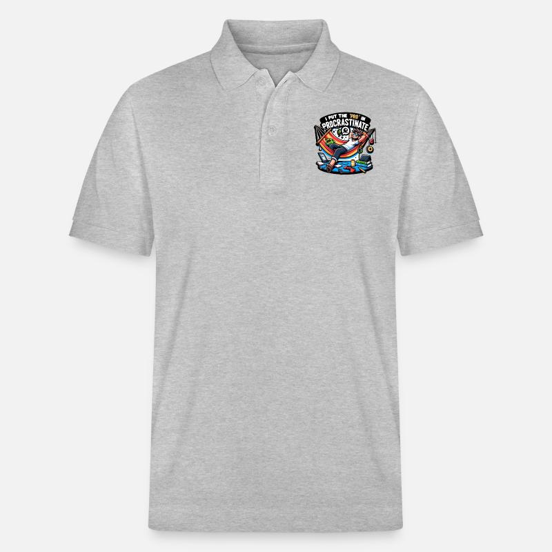 J’ai mis 'Pro' dans Procrastinate - Polo PREPSTER bio Stanley/Stella Unisexe - gris chiné