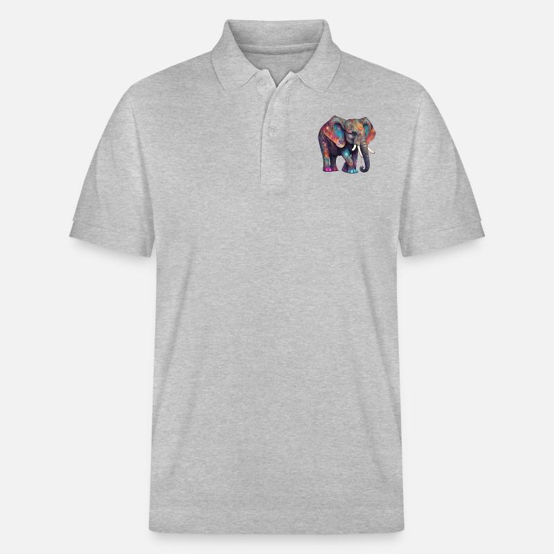 magic elephant - Stanley/Stella Unisex Bio-Poloshirt PREPSTER - Grau meliert