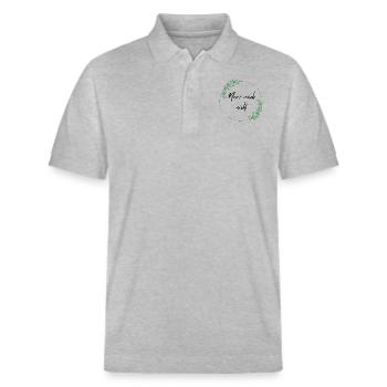 Don't annoy me - Stanley/Stella Unisex Organic Polo Shirt PREPSTER - heather grey - Front - Roxy (174cm) & Andy (188cm)