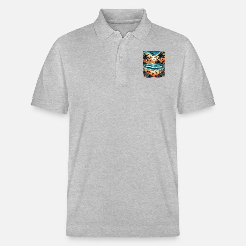 Summertime feeling - Stanley/Stella Unisex Bio-Poloshirt PREPSTER - Grau meliert