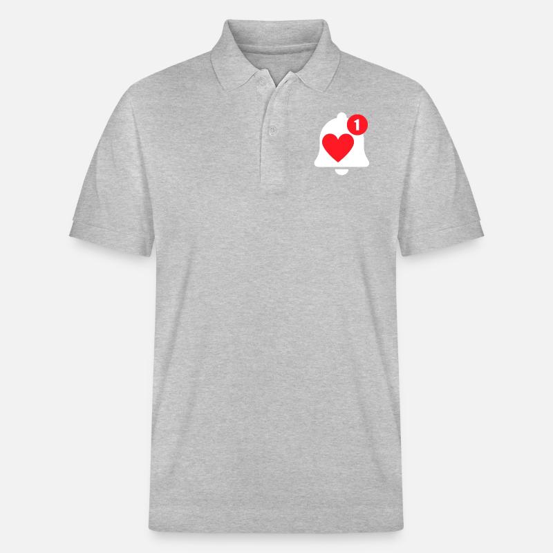 notification déclaration d'amour - Polo PREPSTER bio Stanley/Stella Unisexe - gris chiné