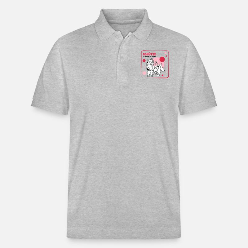 Sternzeichen Schütze - Stanley/Stella Unisex Bio-Poloshirt PREPSTER - Grau meliert