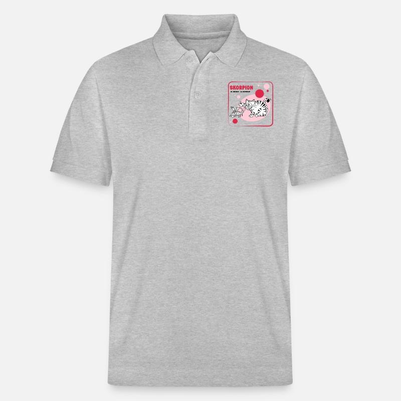 Sternzeichen Skorpion - Stanley/Stella Unisex Bio-Poloshirt PREPSTER - Grau meliert