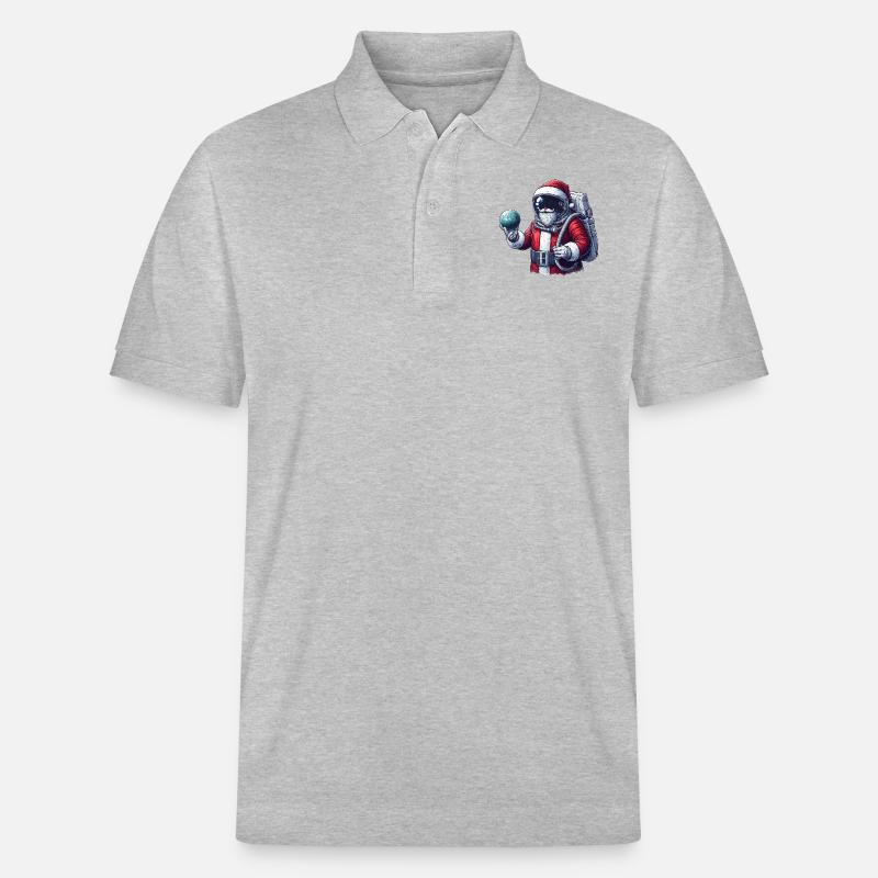 Idée cadeau Père Noël astronaute - Polo PREPSTER bio Stanley/Stella Unisexe - gris chiné